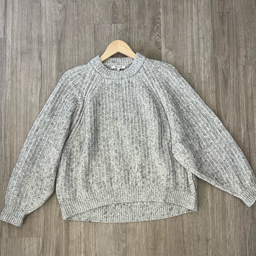 Madewell Light Gray Ribbed Sweater